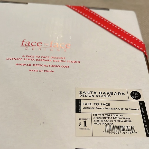 Face to Face Holiday Bottle Brush Tree Set - Tree Tops Glisten/NIB - Picture 7 of 8